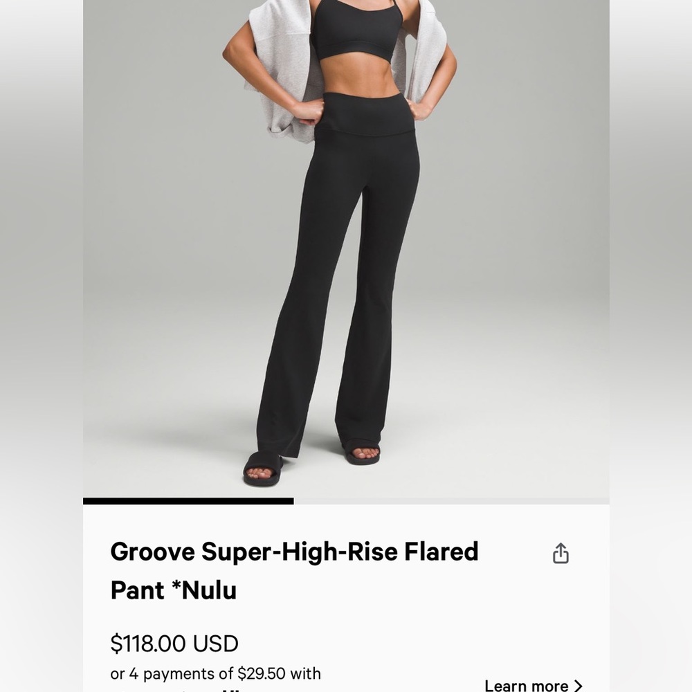 Lulu flare leggings size 2
